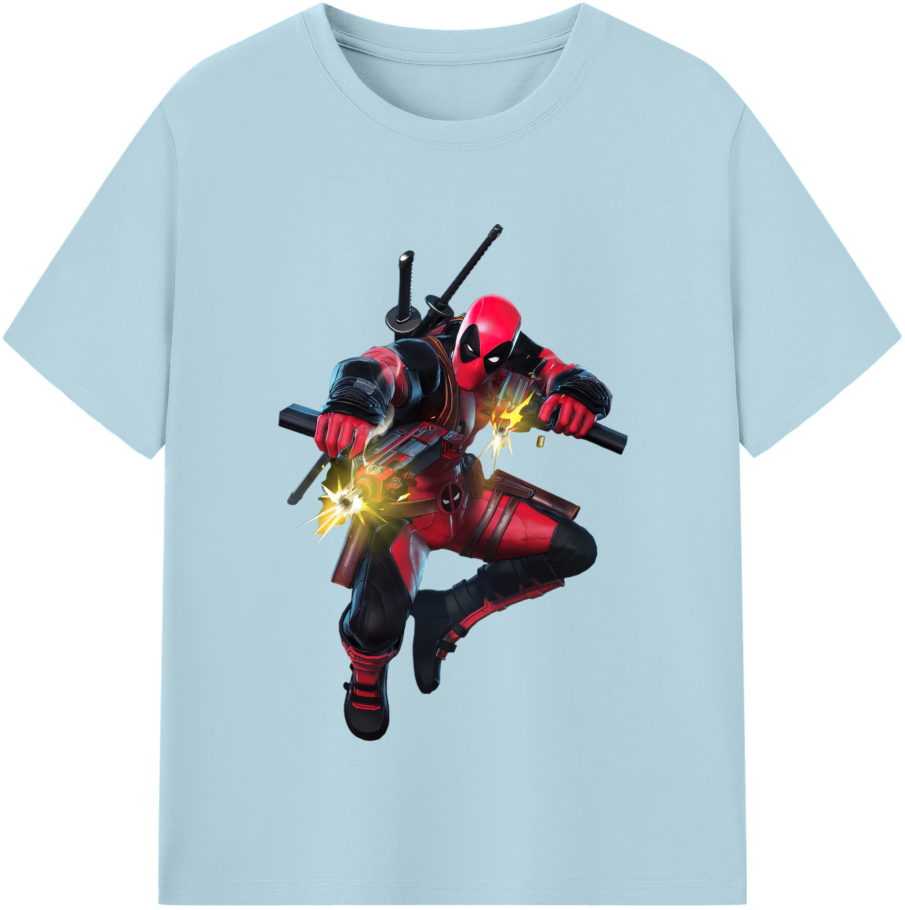 （画像用） Deadpool デッドプール 綿100％半袖Tシャツ（フロントプリント）